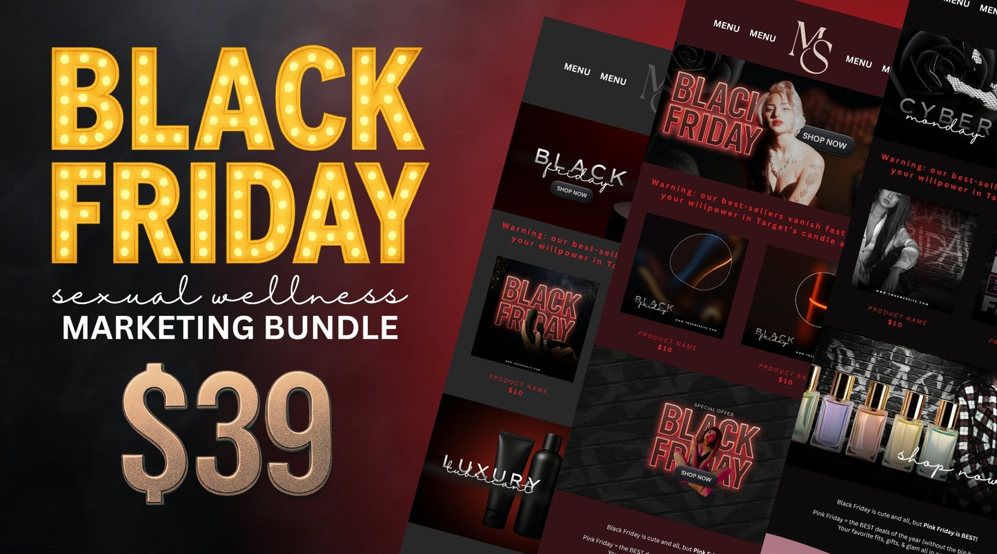 Black Friday Sexual Wellness Digital Marketing Bundle